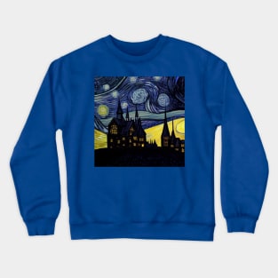 Starry Night Wizarding School Van Gogh Crewneck Sweatshirt